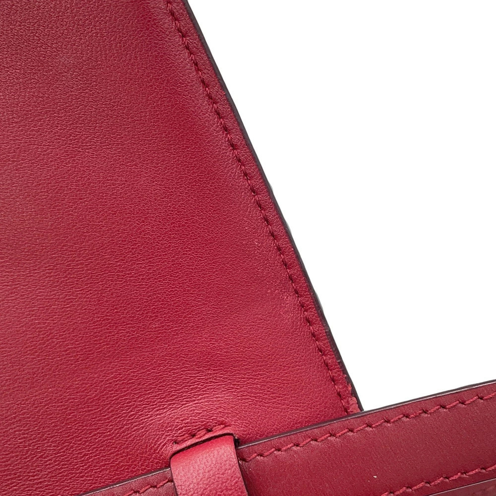 Celine Box Calfskin Box Flap Bag Red - Picture 9 of 12